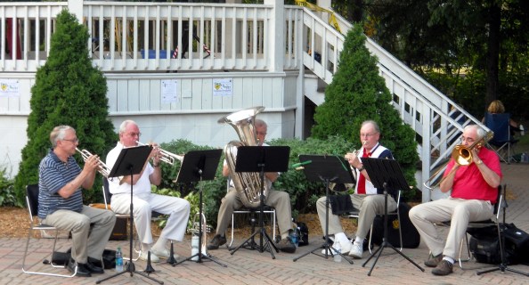 2014-08-08 Brass Quintet at Chesterton Gazebo at Centennial Park